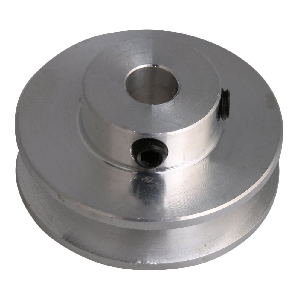 8mm Fixed Bore Single Groove Pulley Wheel Silver Aluminum Alloy 41x16x8mm for Motor Shaft 3-5mm PU Round Belts — Amazon image 9