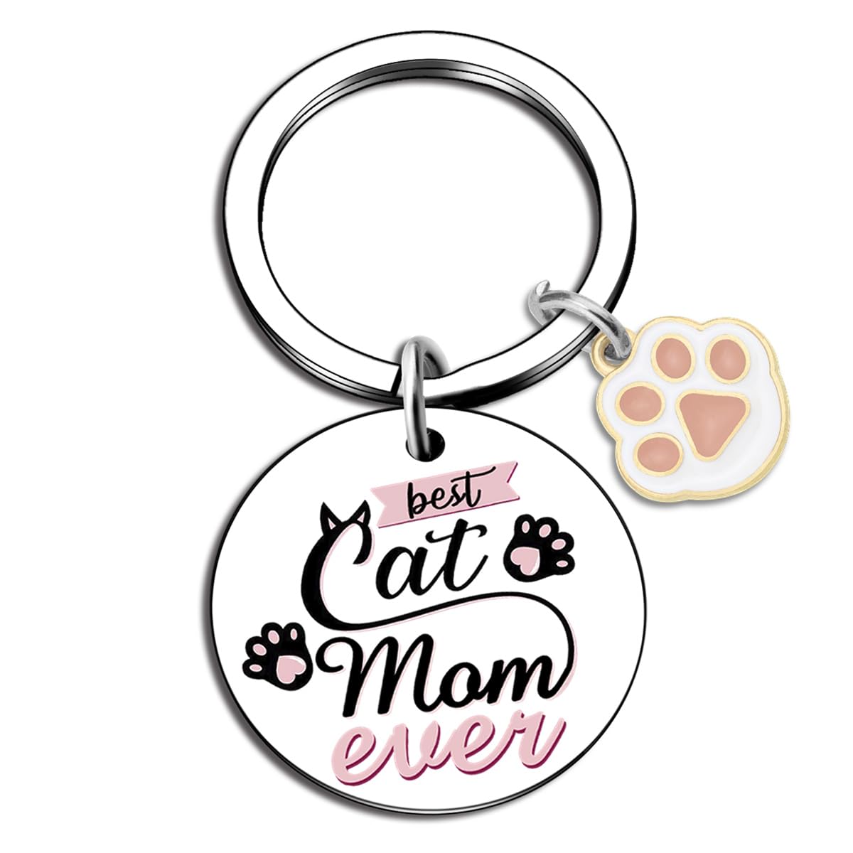 Ikacvb Regalos para mamá de gato para mujer, bonitos llaveros, regalos únicos para amantes de los gatos, regalos para amigas, niñas, gatos, mamá, cosas para el día de la madre, regalos de Navidad, la
