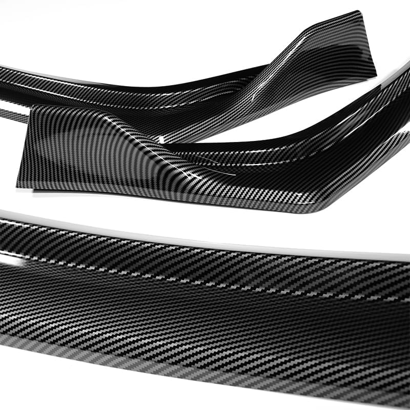 HK 3pcs Body Kit Front Bumper Lip Spoiler Splitter Compatible with 2012 2013 2014 Toyota Camry SE (Carbon Painted)