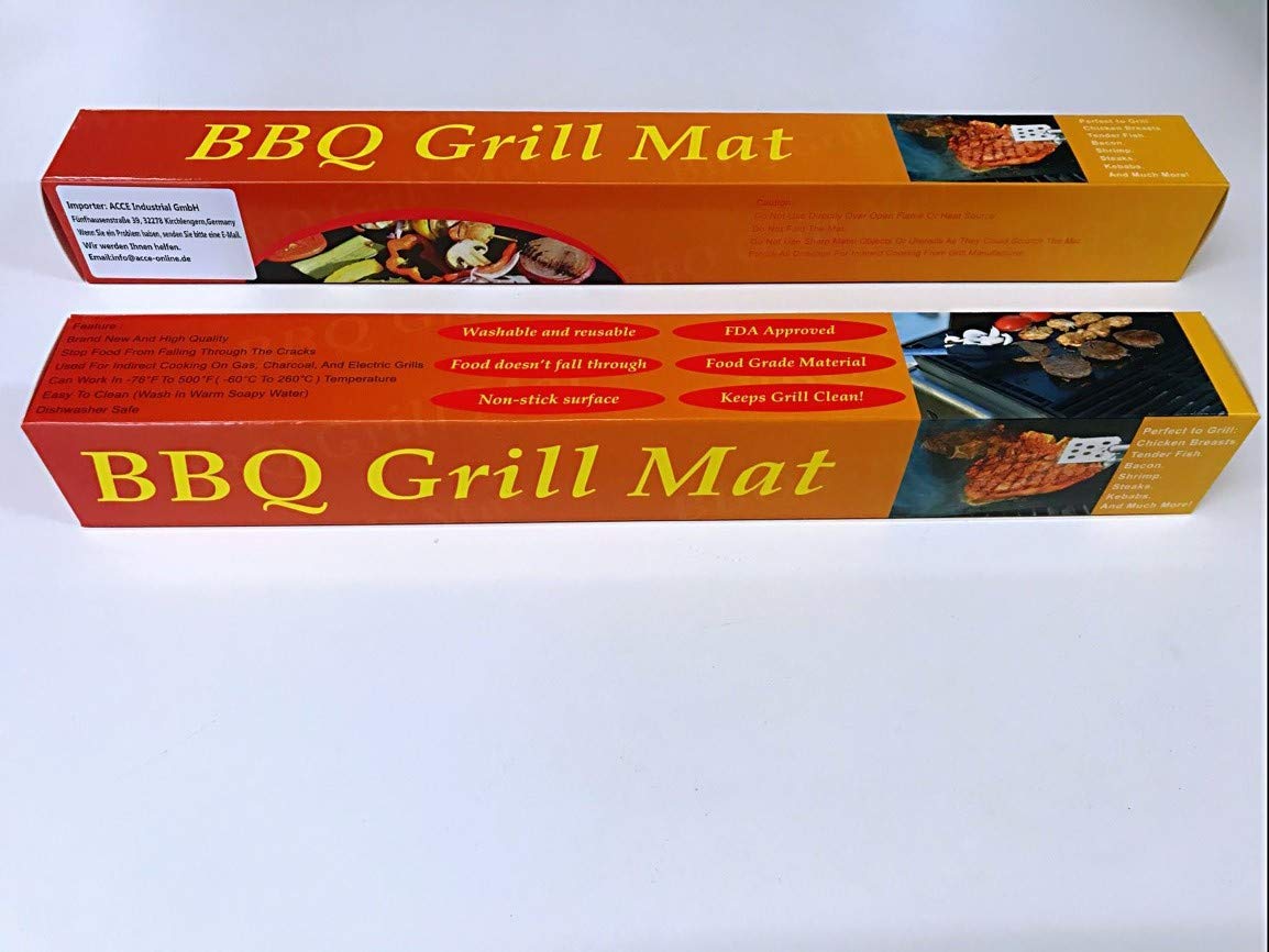 Set 5 Tappetini Per Barbecue 50x40 Cm | Antiaderenti, Riutilizzabili, Resistenza Al Calore 260°C, Tagliabili - Foto 6