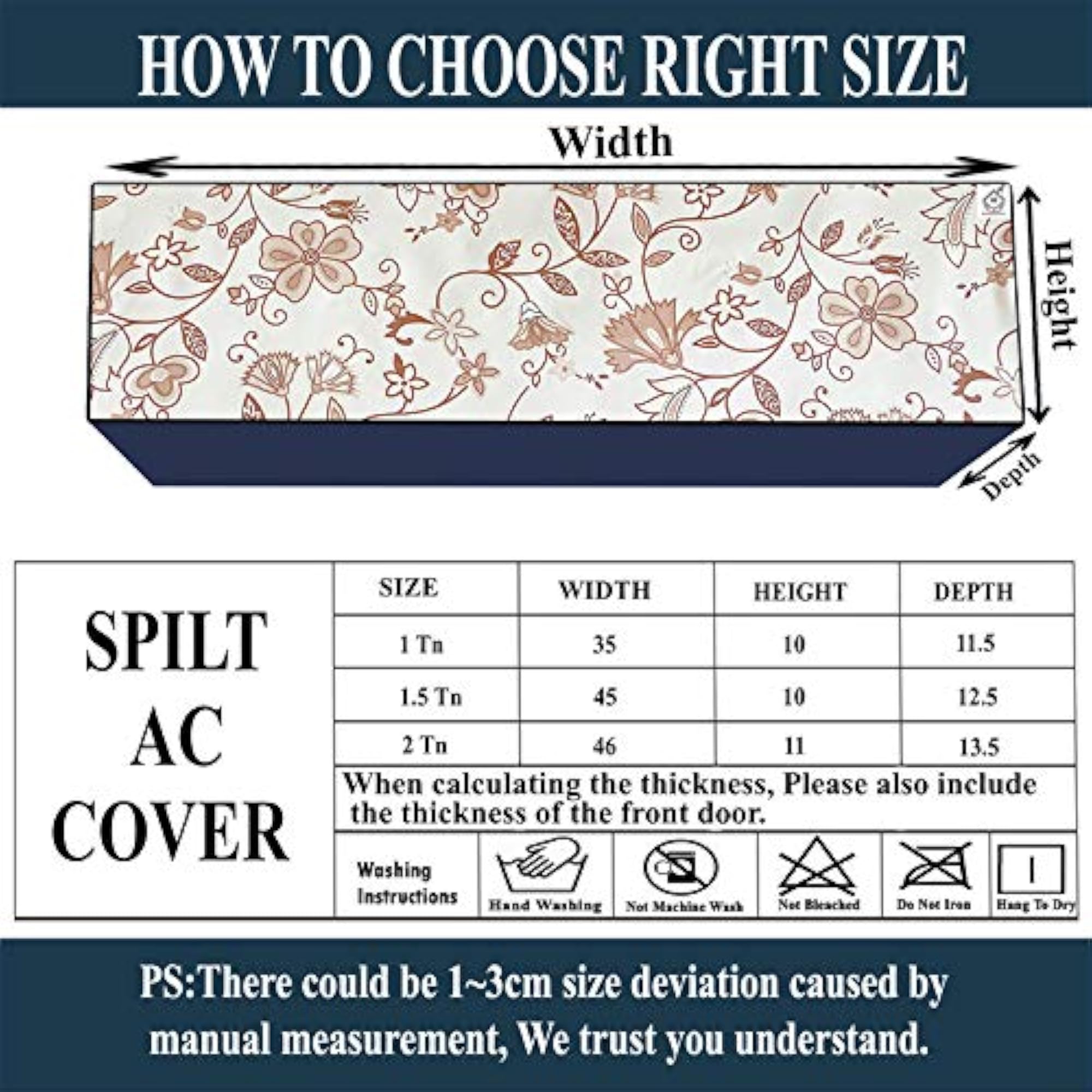 Polycarbonate Water & Dustproof Split AC Cover for Daikin 1.8 Ton Inverter