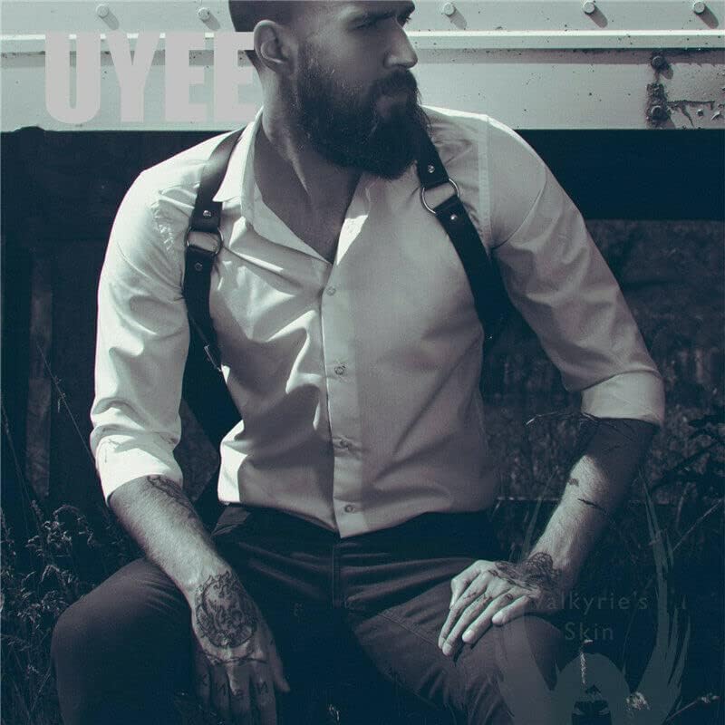 Miniatura 2 de ALLOVME Men Body Chest Belt for Men Adjustable Leather Belts with Buckles Rave Costume Sexy Punk Chest Belt Clubwear Costume