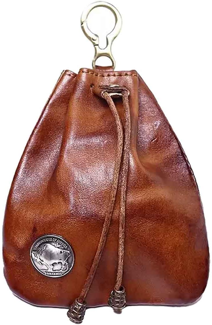 Amazon | OEIPSMK 1個 中世 本革 巾着小銭入れ キーリング 財布 小銭入れ 巾着ギフトバッグ ジュエリー収納バッグ ミニ 多機能 壁  男女兼用 (ブラウン), イエロー, One Size | OEIPSMK | 小銭入れ 1個 中世 本革 巾着小銭入れ キーリング 財布 小銭入れ  巾着ギフトバッグ