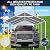 Thanaddo 10 x 20 Ft Carport Replacement Canopy Cover Garage Top Tent Shelter Tarp with Free 44 Ball Bungee Cords,Grey(Only Cover, Frame Not Include)
