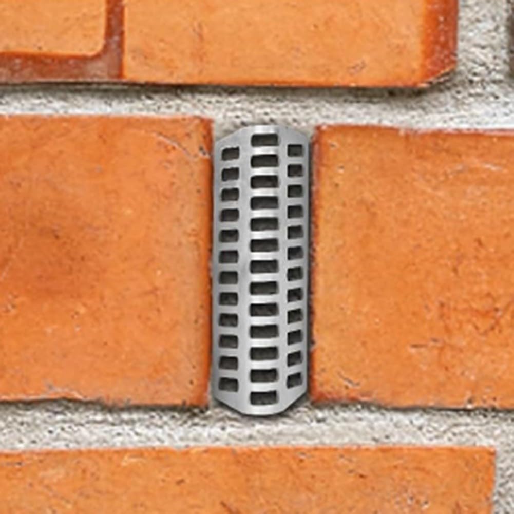 Lot de 40 cache-trous de drainage en acier inoxydable pour mur de brique - 7 x 7,1 cm