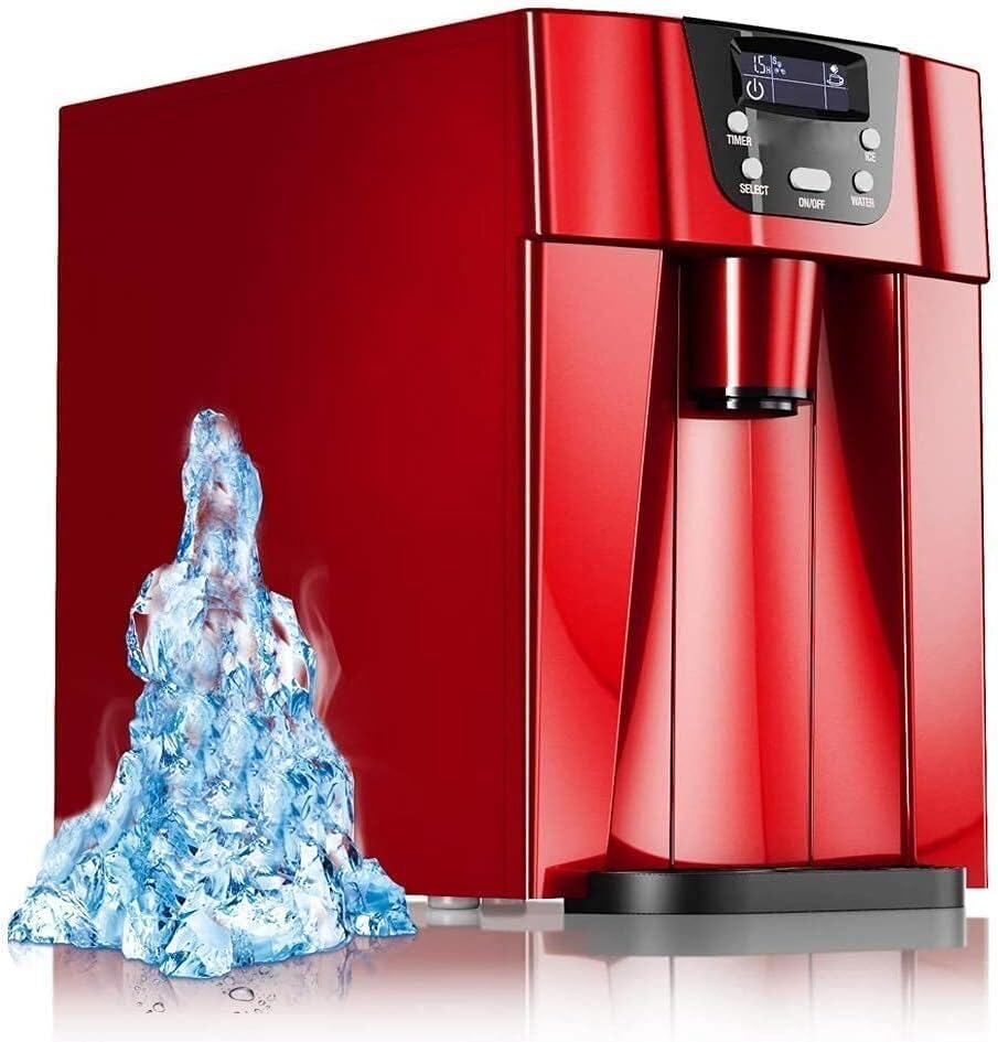 Ice Maker Stainless Steel Ice Maker Countertop Ice Block Mechanism Ice Maker Kitchen Household Compact Transparent on Fridge.com