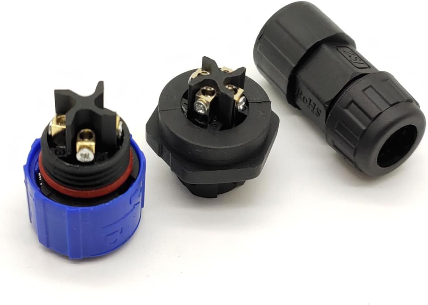 M19 Waterproof Connector 4 Pin Plug and Socket Front Mount