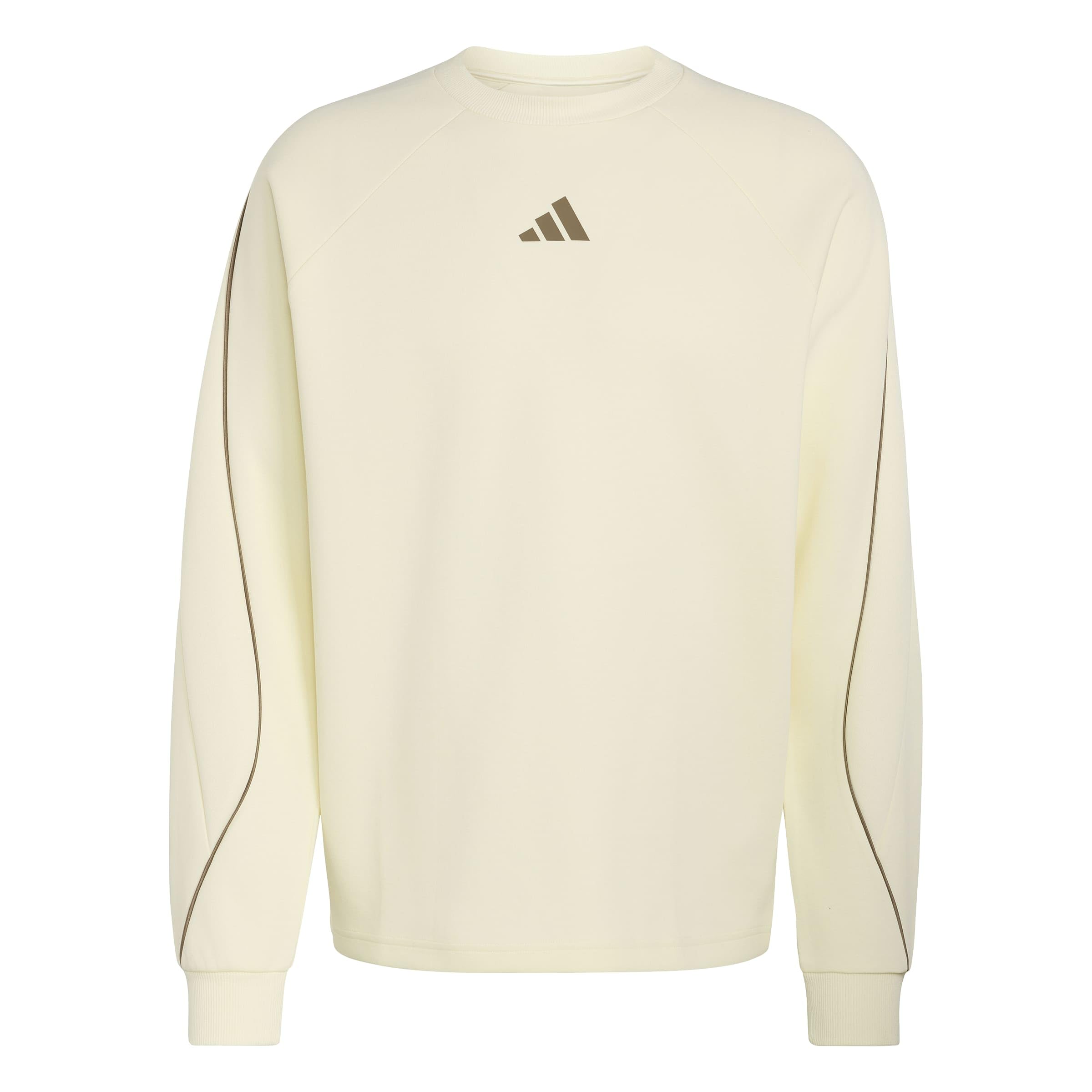 adidas Men's Stadium Crew Sweatshirt, ivory, L