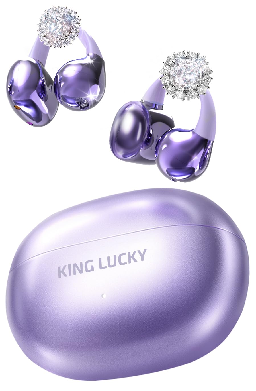 Amazon.co.jp: king luckyイヤーカフ イヤホン｜着脱可能ダイヤモンド