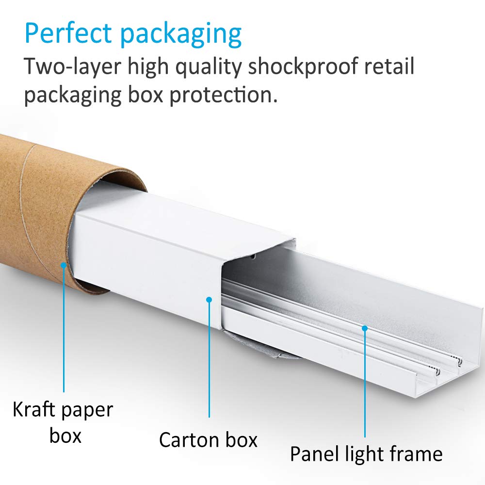 LEDMO 12 Pack 2FT×2FT Surface Mount Kit Aluminium Surface Mounting