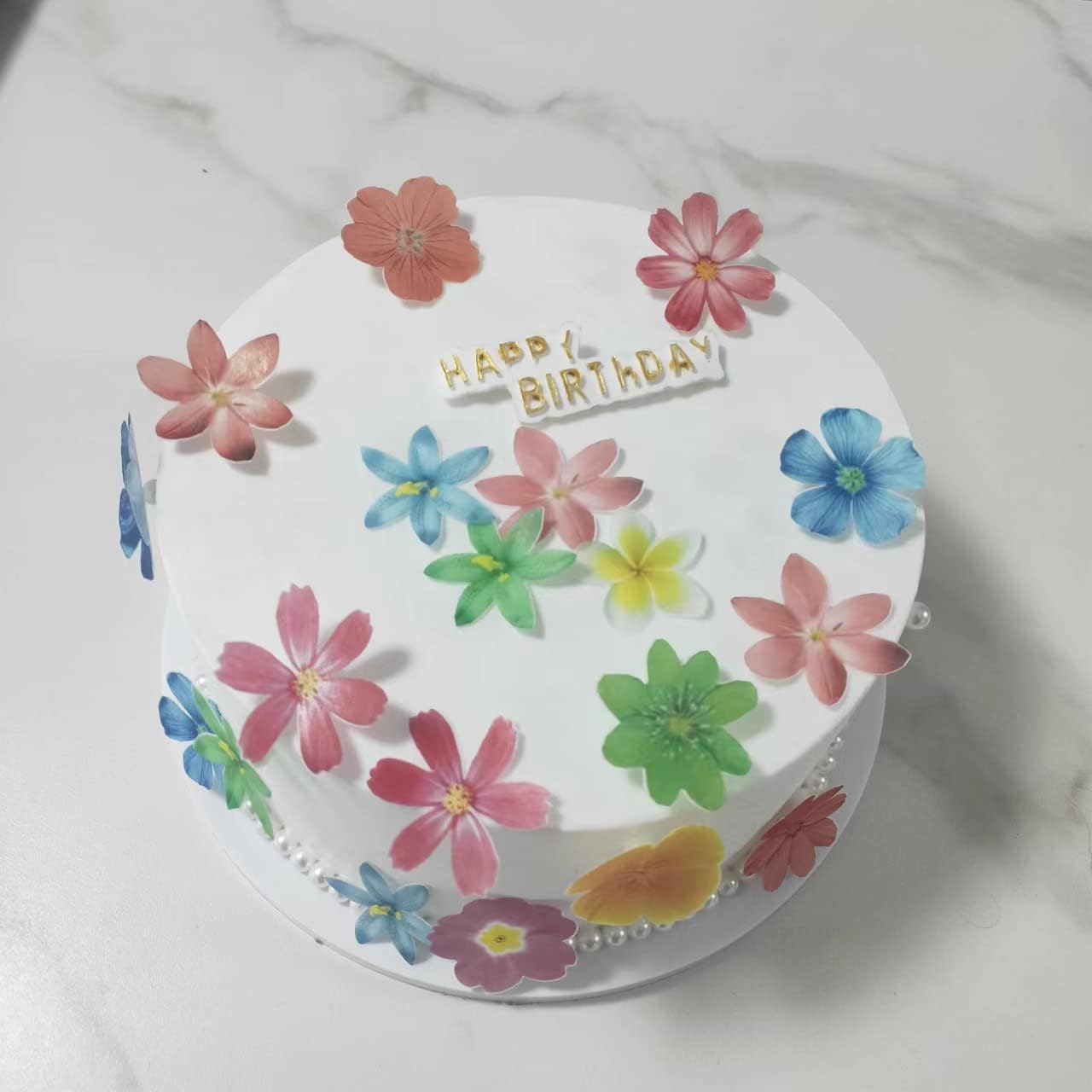 Buy 24 Slices PreCut Edible Flowers Cupcake Toppers Wedding Cake Party