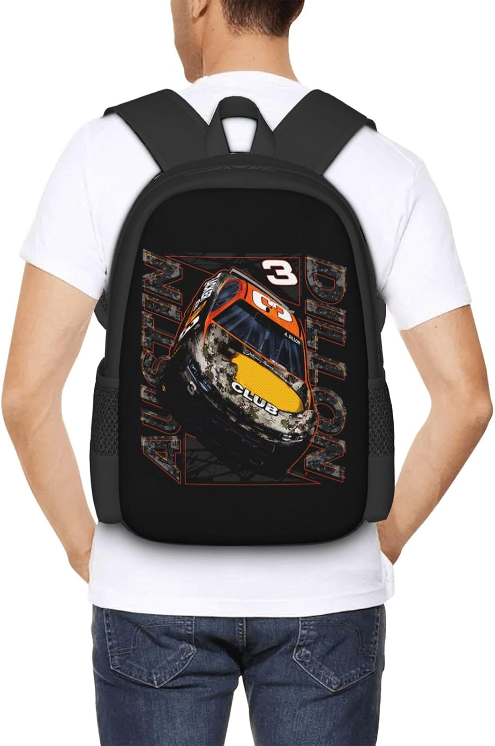 Austin Dillon 3 Backpack Lightweight Large Capacity Laptop Backpack Travel Backpacks For Unisex image 5