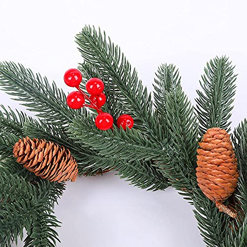 Couronne de Noël en PE pour linteau de porte et ambiance festive