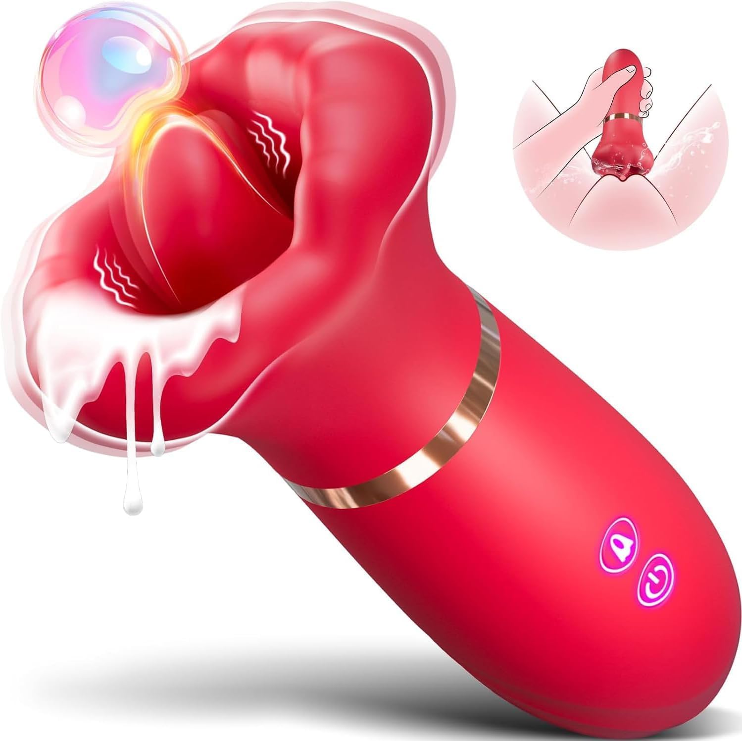2026 New Adult Toy for Women Realistic Silicone Wand Thrusting Stimulation with Adult Tools for Women Waterproof Pleasure Toys KX53 (Red) (Red)