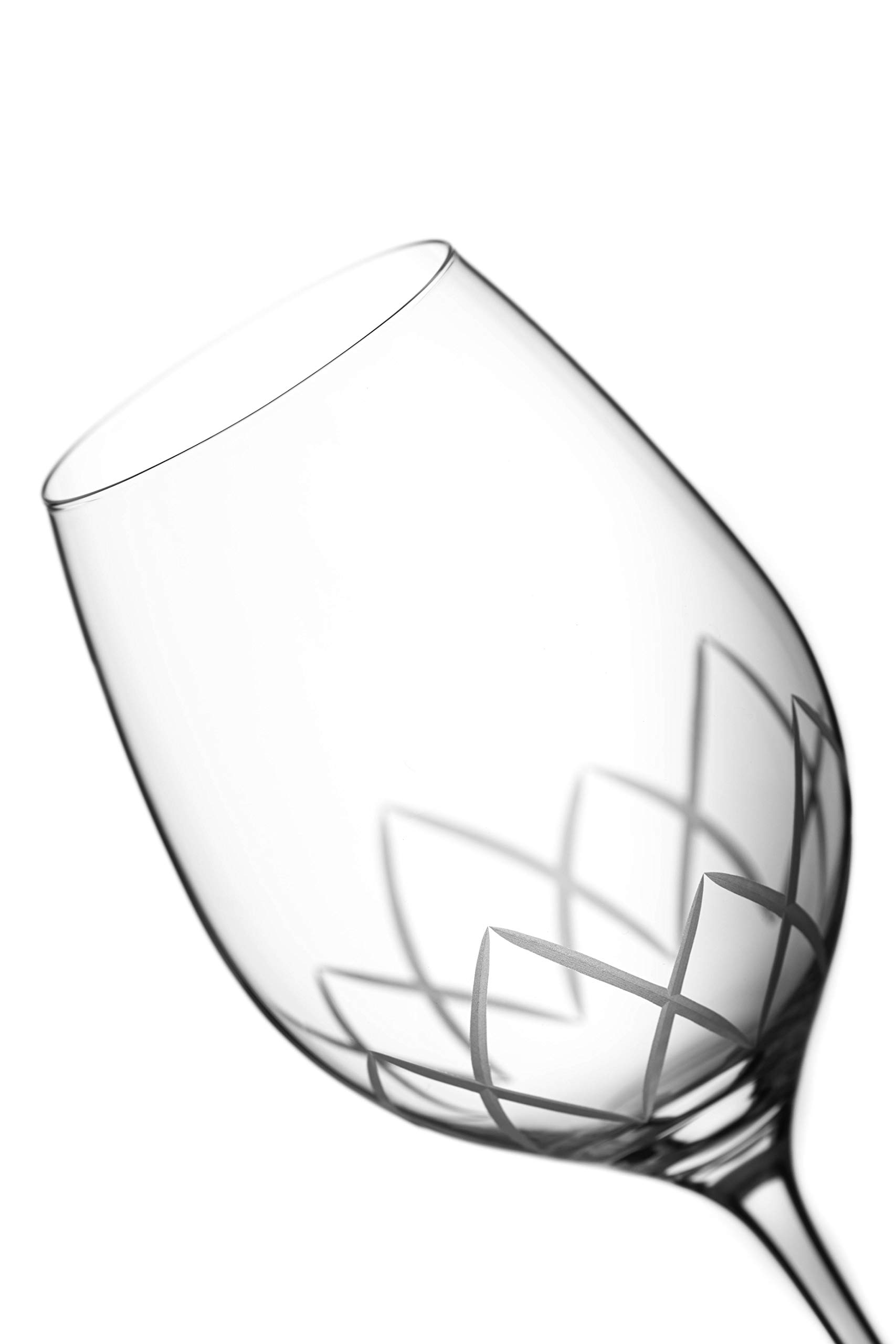 2 Soucoupes à Champagne Diamante En Cristal Taillé - Design Swirl, 380ml | Emballage Cadeau
