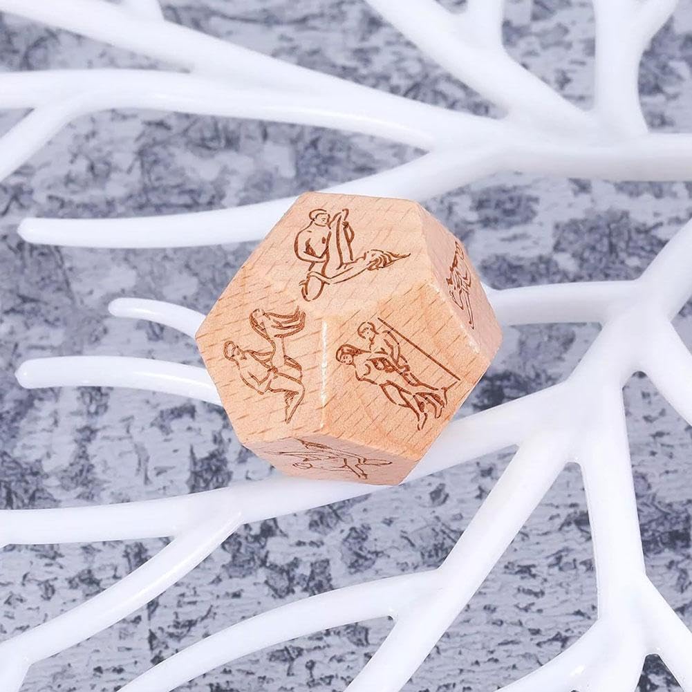 Dadi di Coppia per Appuntamenti Notturni, Gioco in Legno per Incontri Adulti, Regalo di Anniversario di Matrimonio per Lui e Lei