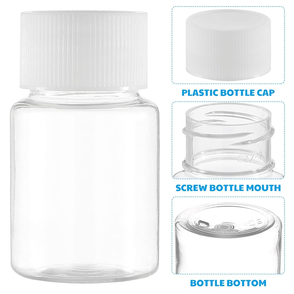 Amazon｜小号透明薬丸瓶、プラスチック薬瓶、迷你プラスチック