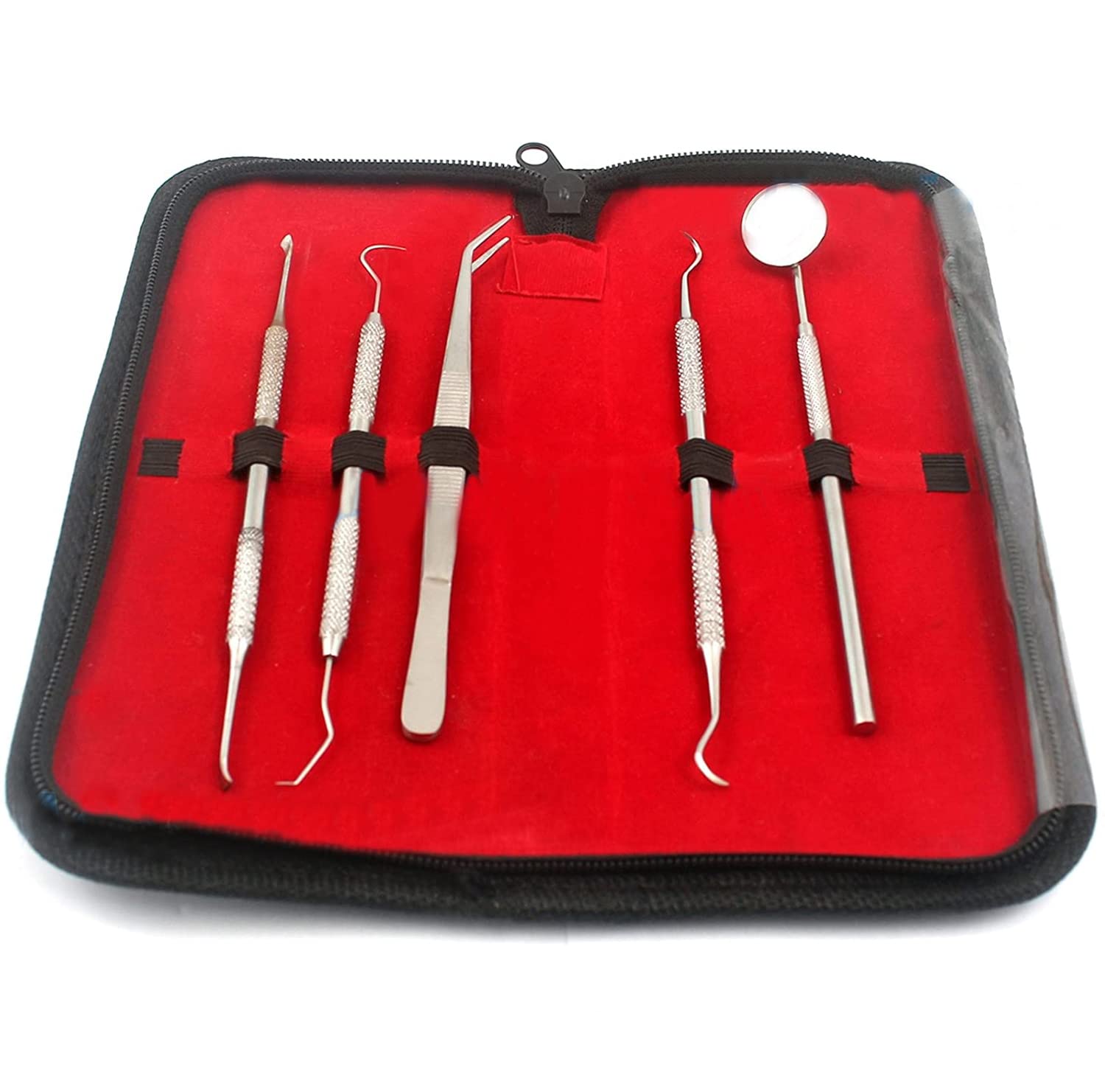 AA PRO Dentist Prepared Tools KIT | Dental Pick Dental Floss Gum Floss THREADERS TOOTHPICKS Dental Hygiene KIT Set Dental Instruments HIGH Grade A+ Quality