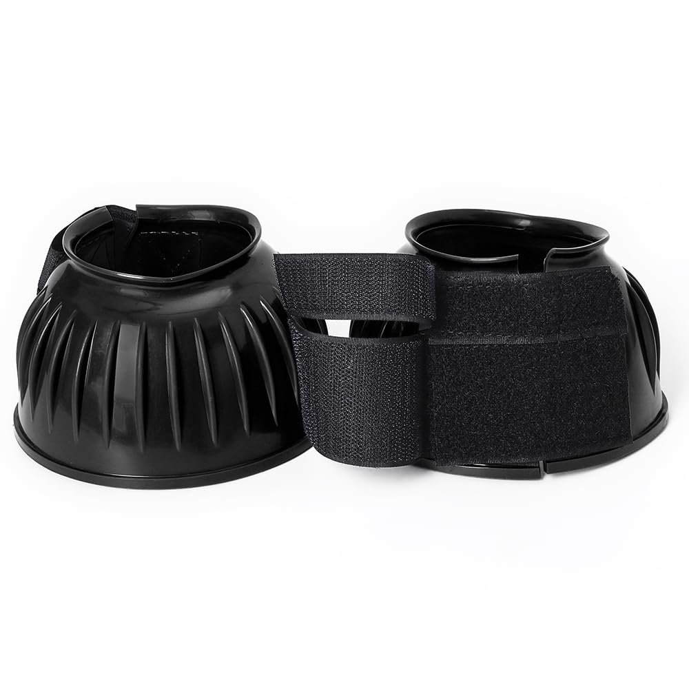HILASON Western Horse gomma PVC coste doppio gancio e anello Bell Boots Training Protective Shock Absorbing Leg