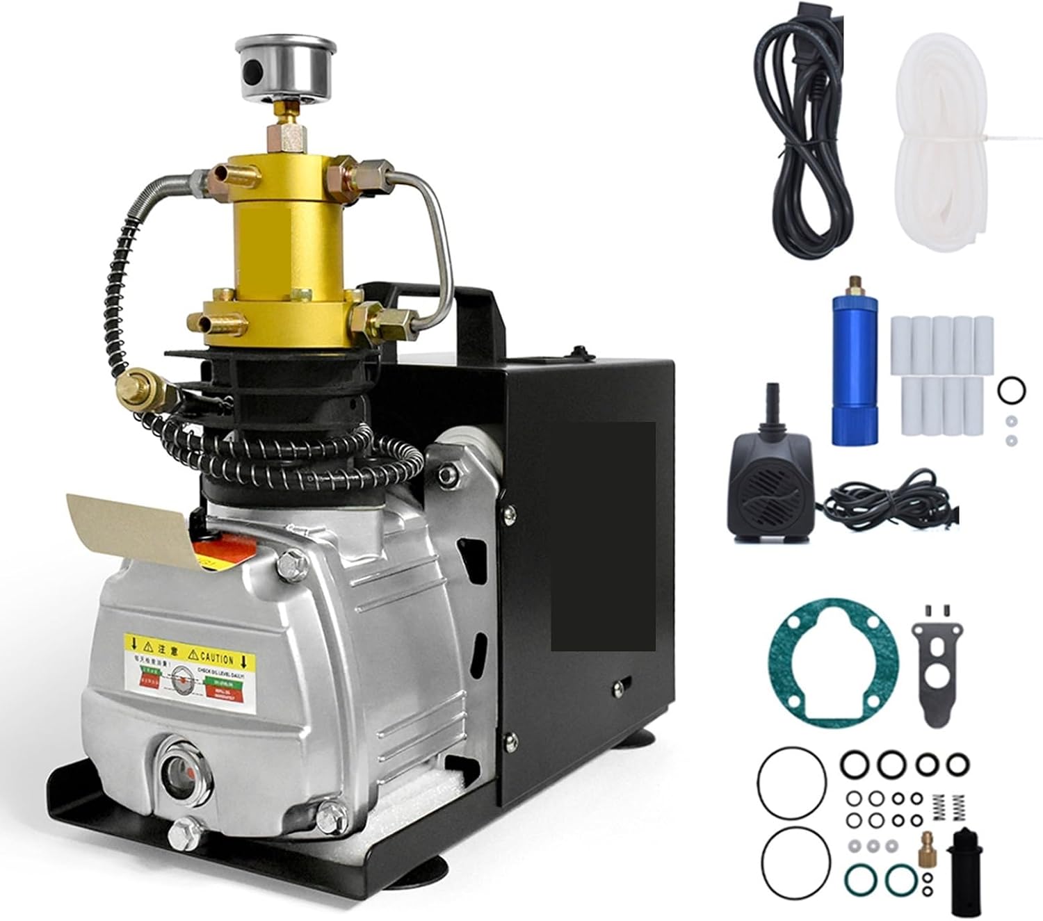 Diaphragm Pump, 2pcs Sump Pump, TXES031 30MPpa Electric PCP Air Compressor High Pressure Inflator Tank Diving Bottle for Bathroom Shower Kitchen(220v)