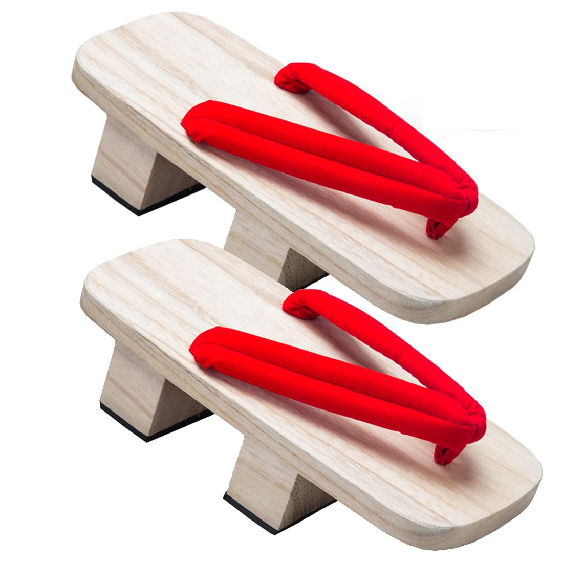 TWSTIVMen's Wooden Clogs Geta Sandals Japanese Traditional Shoes with Tabi  Socks, White,