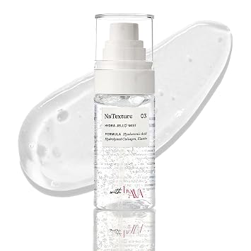 byAva Jelloskin Collagen Hydrating Face Mist, Korean Hyaluronic Acid Spray | Marine Peptides, Elastin and 8-form HA Jelly; Doubles as Toner, Primer and Glow-setting Refresh; Adenosine, 2 fl oz size