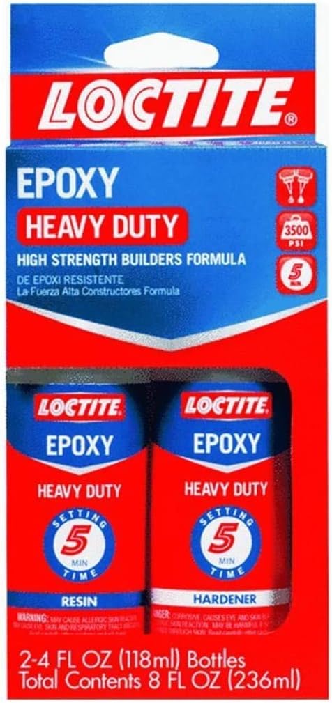 Loctite 1365736 Heavy Duty Epoxy Quick Set 8-Fluid Ounce Bottle (3 Pack) : Industrial & Scientific