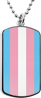 Pride Flags dog tag necklace Transgender Bisexual Lesbian Polysexual Asexual Demisexual Pansexual Flags dog tag