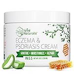 Wild Naturals Eczema & Psoriasis Cream for Dry, Itchy Skin - Eczema Relief for Adults & Kids - Moisturizing Psoriasis Cream with Manuka Honey - Hydrating Honey Lotion for Hands and Face