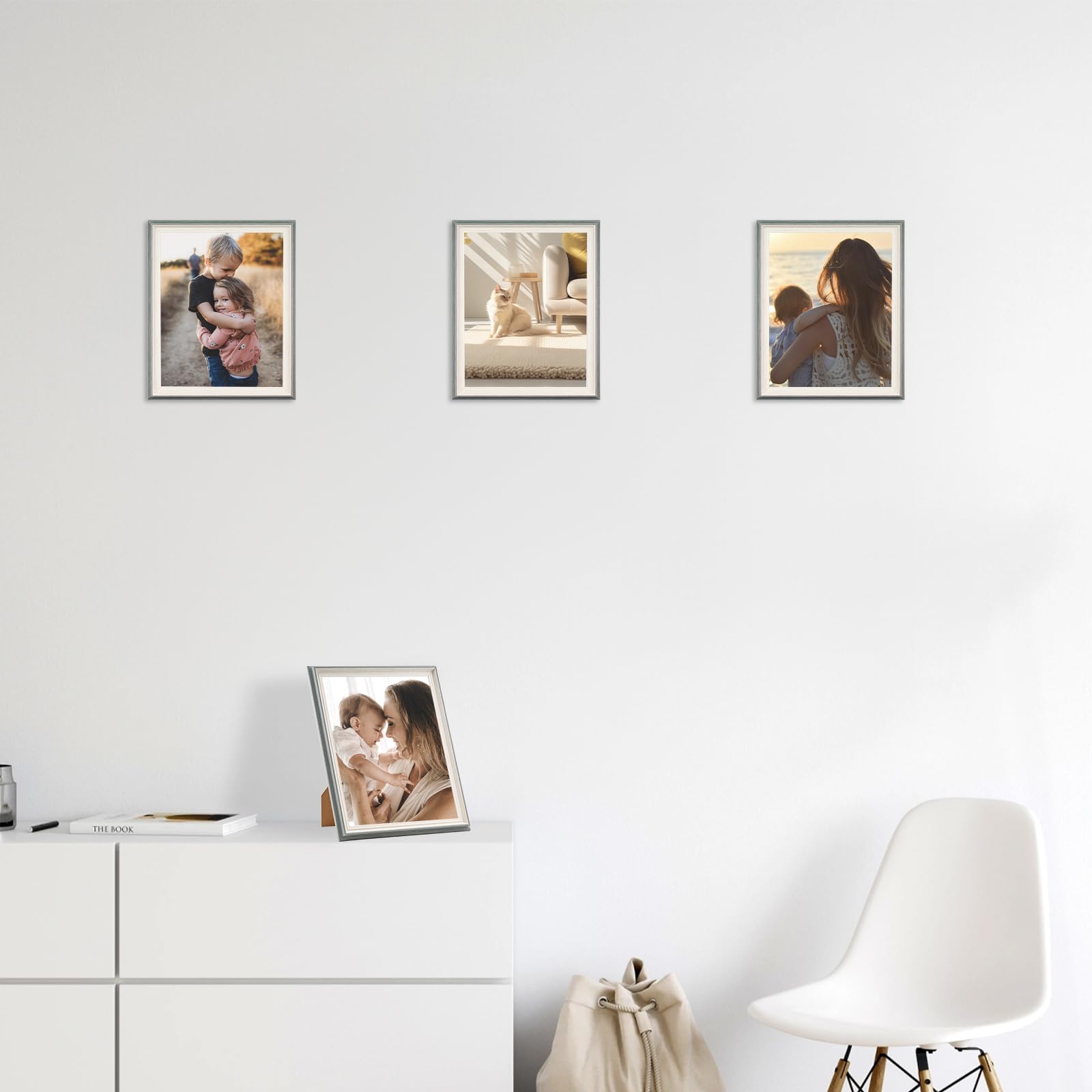 YoHyien 4 Pcs 10x8 Photo Frames, Desktop Free Standing Picture Frames 8x10 - Image 4
