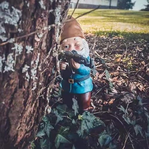 Perfectop 3Pcs Military Soldier Garden Gnomes With Guns Ak47, Funny Army War Combat Defender Gnome Statue Figurines, Indoor Outdoor Patio Yard Lawn Desktop Decor, Thanksgiving Christmas Ornament Gift #TOP5