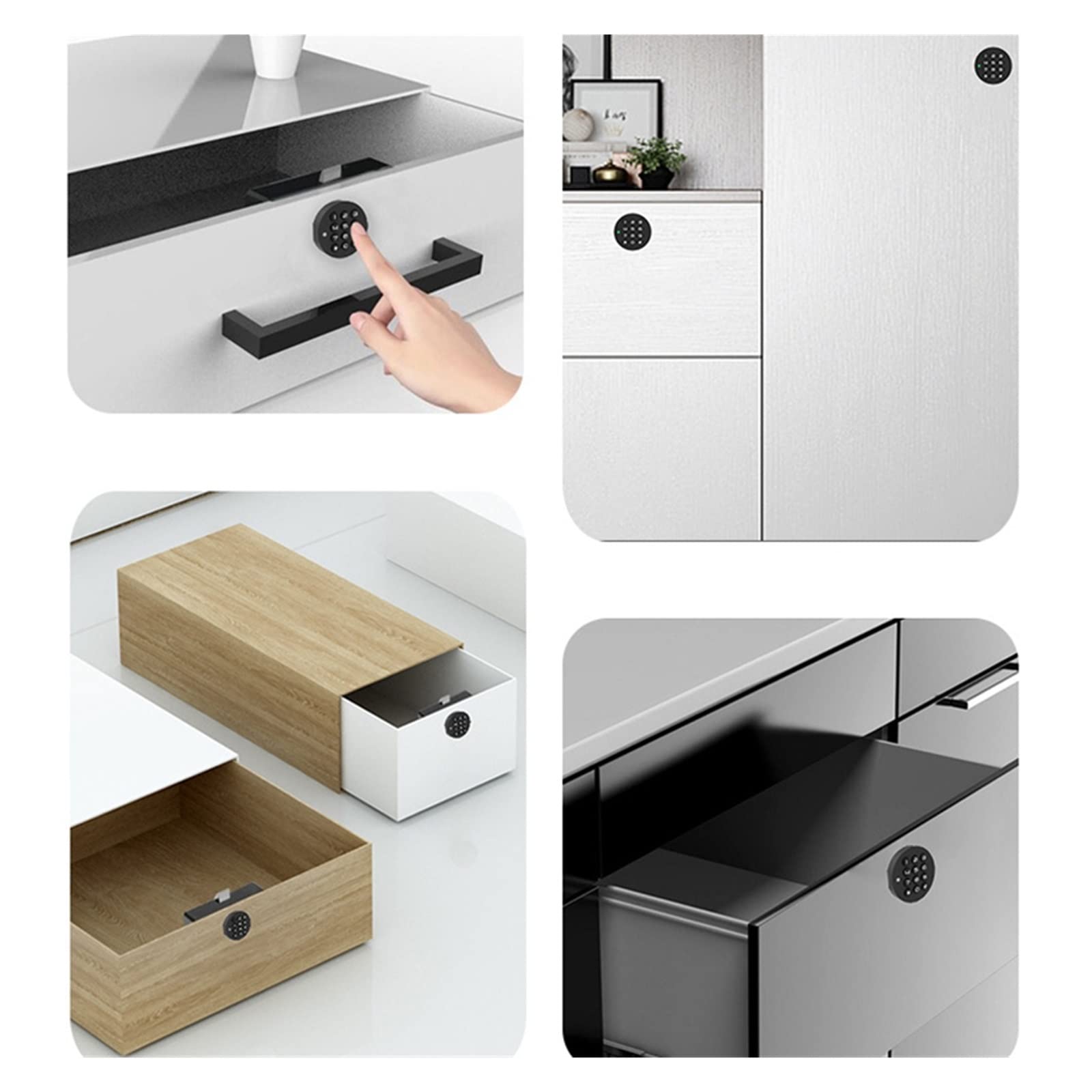 Serratura Smart Blocco password Blocco porta cassetto Antifurto Mini codice Armadietto Guardaroba Armadietto da palestra Serratura elettrica intelligente Blocco file Porta Casa Ufficio Appartamento
