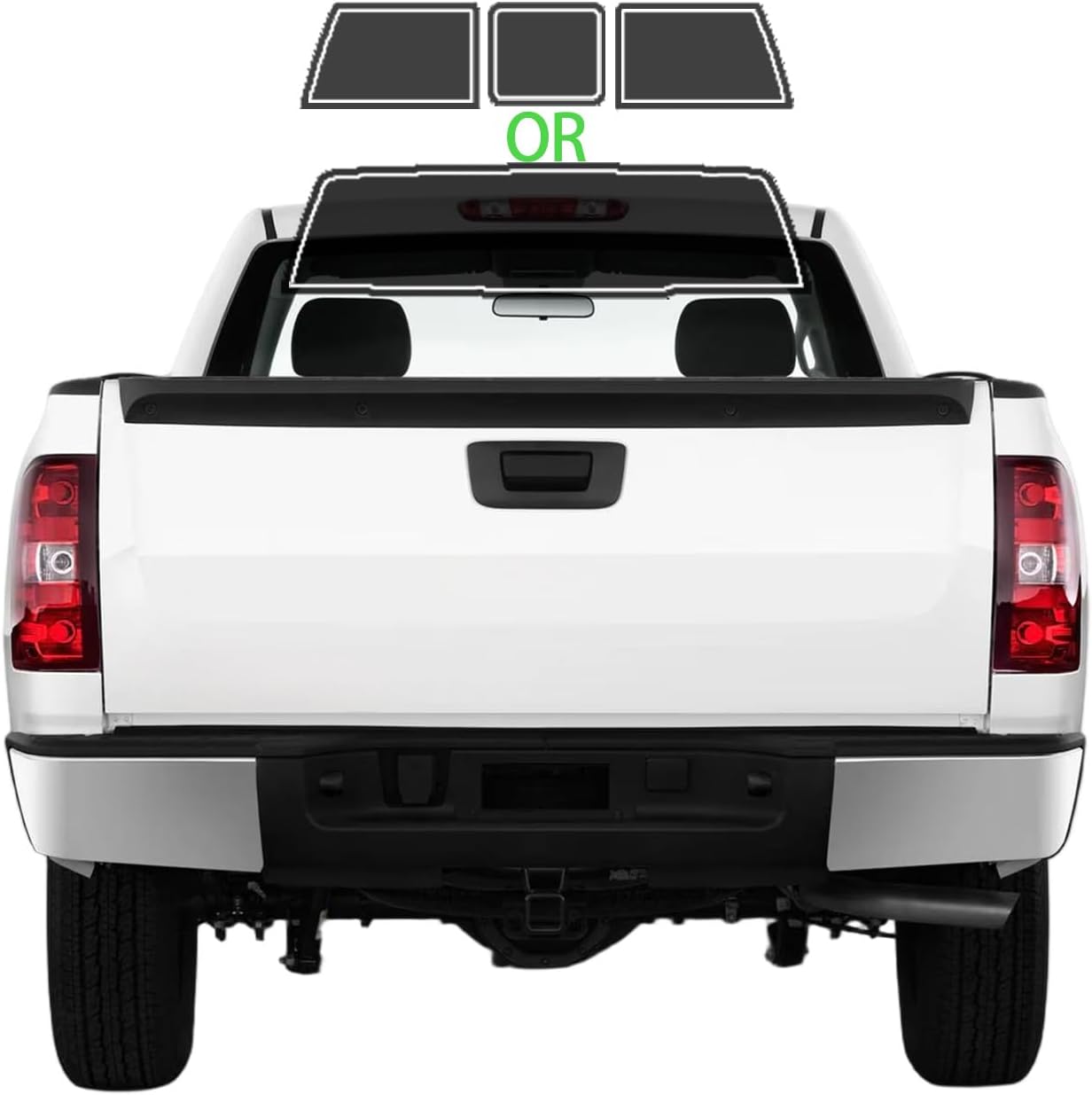 Precut Window Tint Film for Chevy Silverado 1500 Standard 2007-2013 Rear Windshield 5% VLT 2Ply Anti-Shatter, UV Block, Privacy Protection, Easy Install, No Trimming Needed,Heat & Glare Reduction