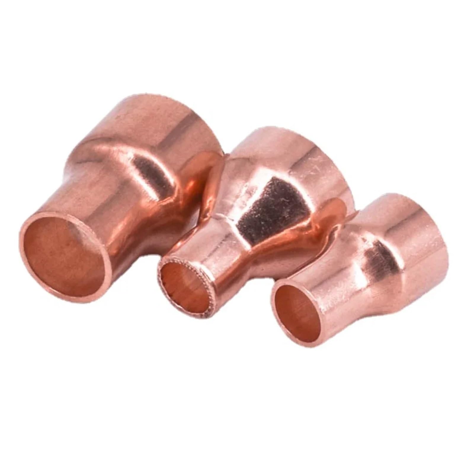 15 16 19 22 28 32 38mm to 6.35 8 10 12.7 15 16 19 22mm ID Copper End Feed Solder Reducer Reducing Plumbing Fitting Coupler(22mm to 10mm)