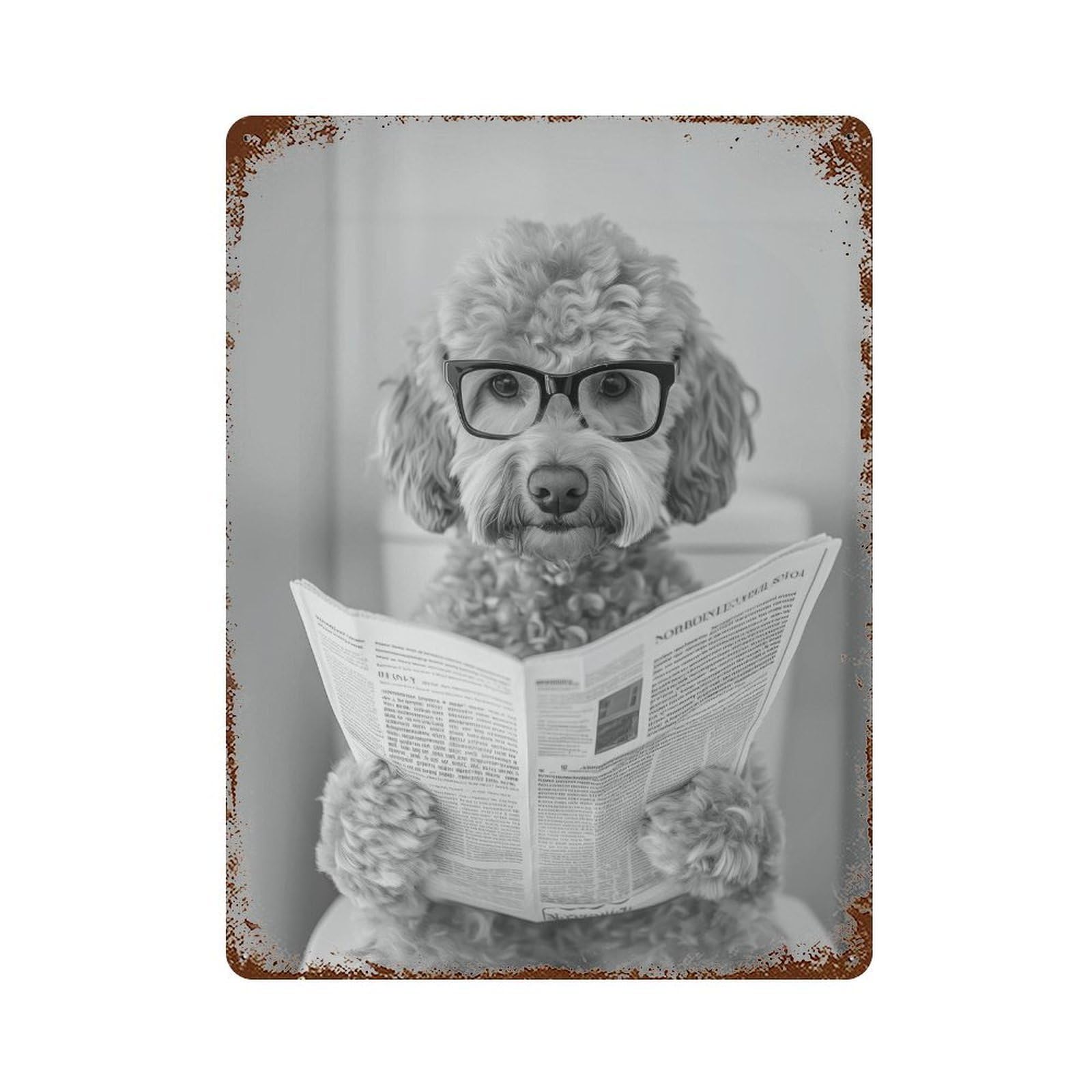xiaoxiaoshen Goldendoodle Bathroom Wall Art Wall Decor Art Metal Tin Poster Modern Home Decor Art Home Bar Shop Decorations Vintage Sign 40x30cm