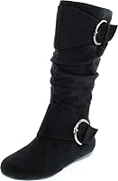 Vista 1 de Forever Link Klein-70 - Botas de tacón plano con hebilla y punta redonda cerrada para mujer
