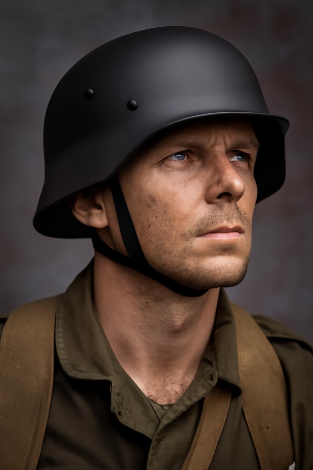 Casco Rievocazione Nero - Replica Storica in Plastica ABS con Imbottitura in Schiuma - Copricapo Leggero per Cosplay, Espositori e Collezionisti