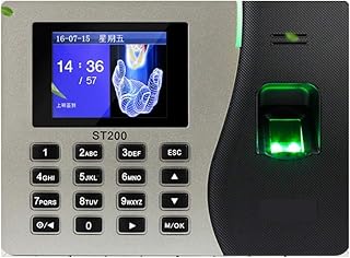 JUJETO Employee Time Clock, Attendance Machine Backup Electric Employee Sign in to the Time Attendance Machine Office Punch Clock, Fingerprint Attendance