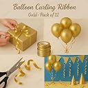 AMFIN® Curling Ribbons for Balloons - Golden (Pack 12) gallery image