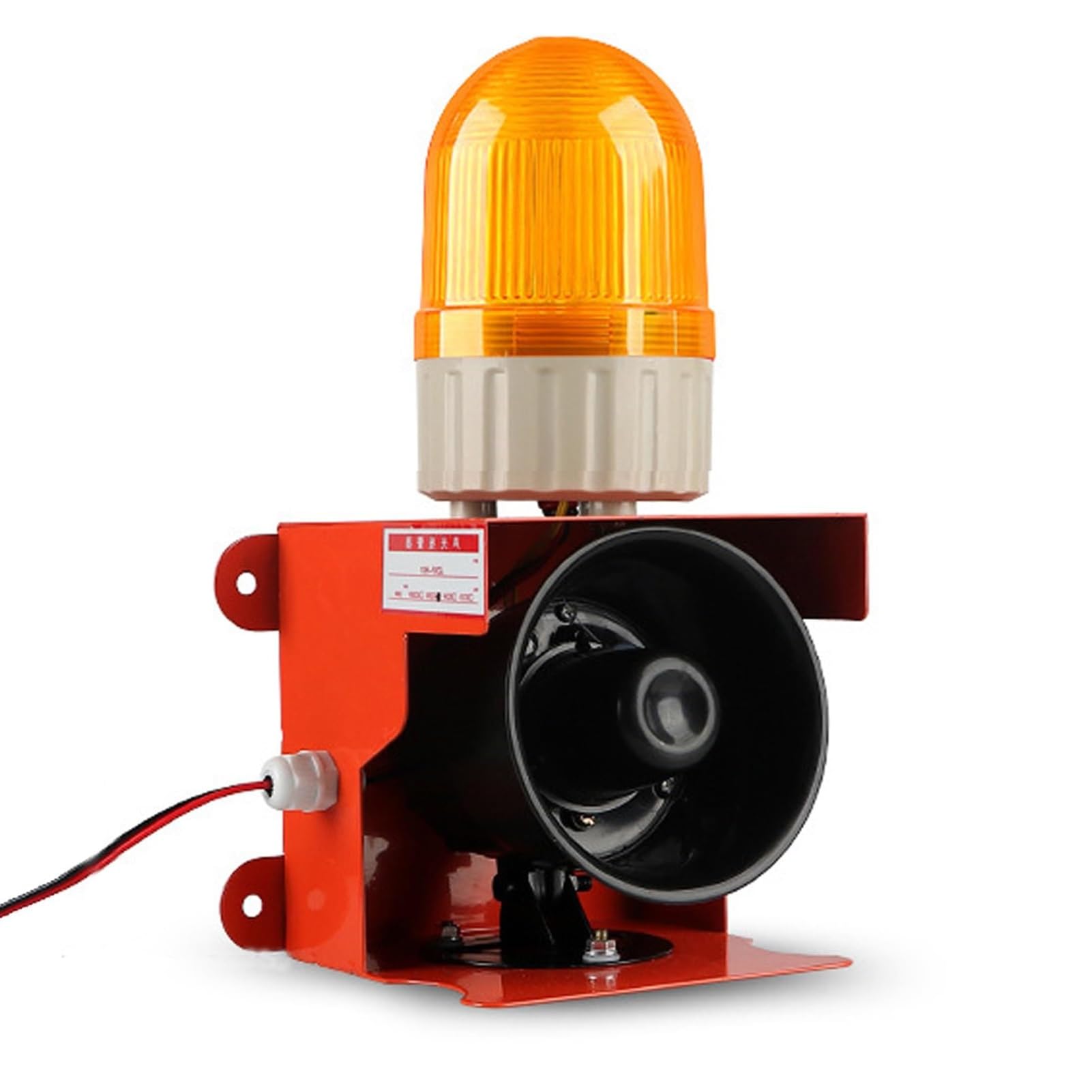 Sirena de alarma industrial con bocina fuerte y luz estroboscópica LED, IP55 impermeable para seguridad en fábricas, terminales y hogares