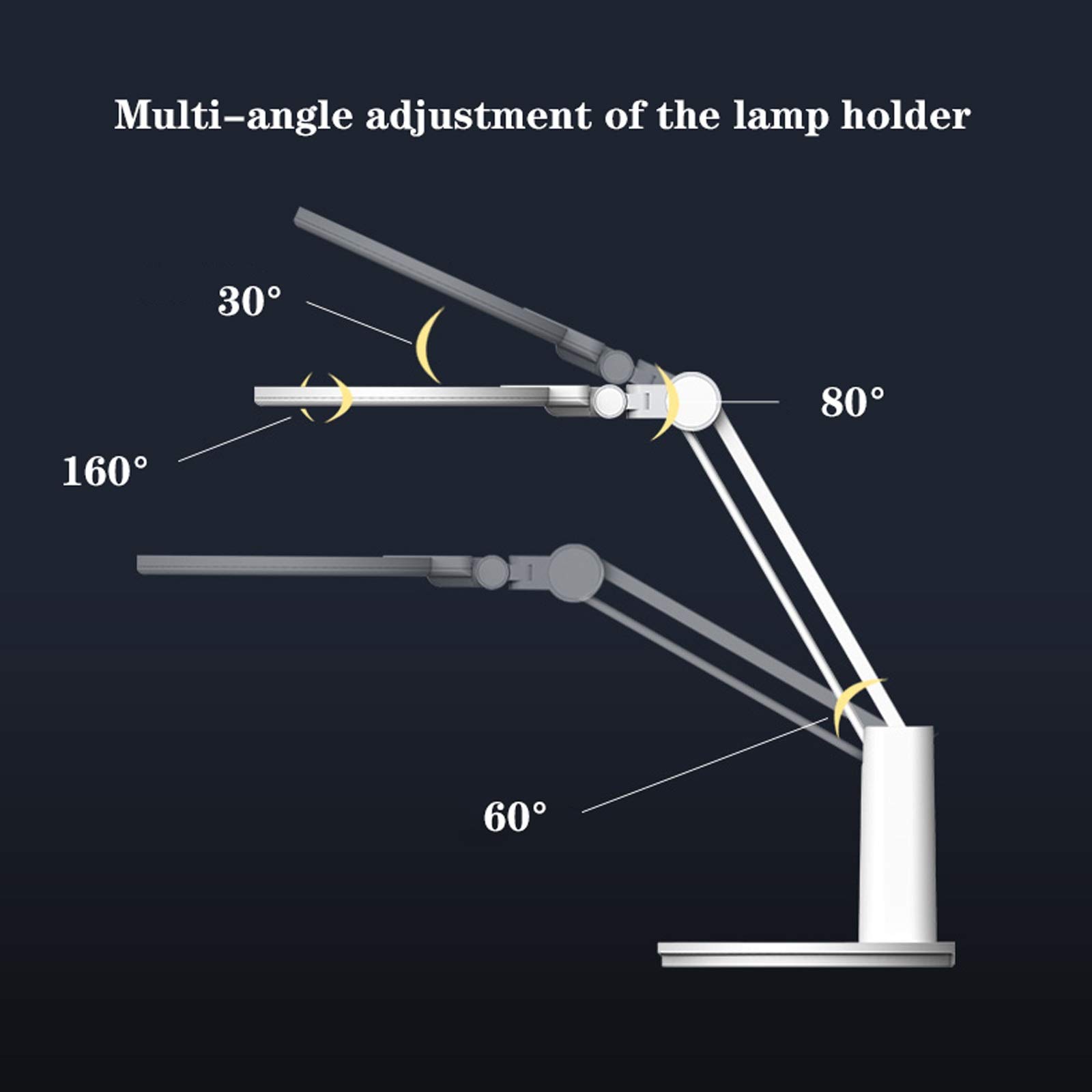 Lámpara Escritorio LED Lámpara de escritorio de 18W LED con 216 cuentas de lámparas de espectro completo Lámpara de oficina regulable con toque / Temporizador Función Modernas lámparas de escritorio i