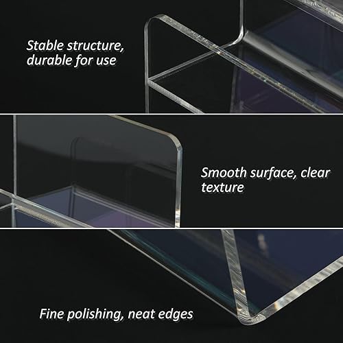 Miniatura 5 de DOITOOL Estante elevador de bolso de 6 niveles, soporte de exhibición de acrílico transparente, estante elevador de exhibición de joyas para