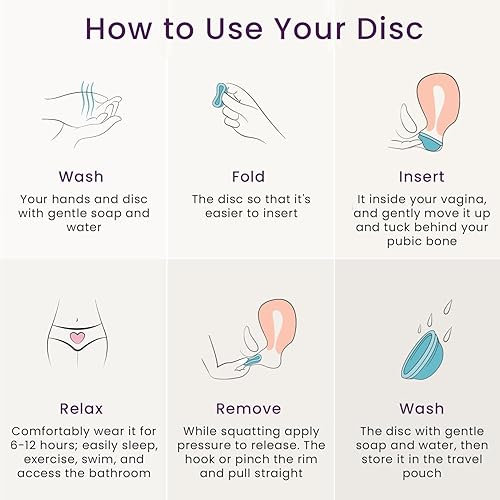 Miniatura 10 de Ecoblossom Disco menstrual reutilizable juego de 2 tazas menstruales disco suave para mujer diseñado con taza de silicona flexible de grado médico