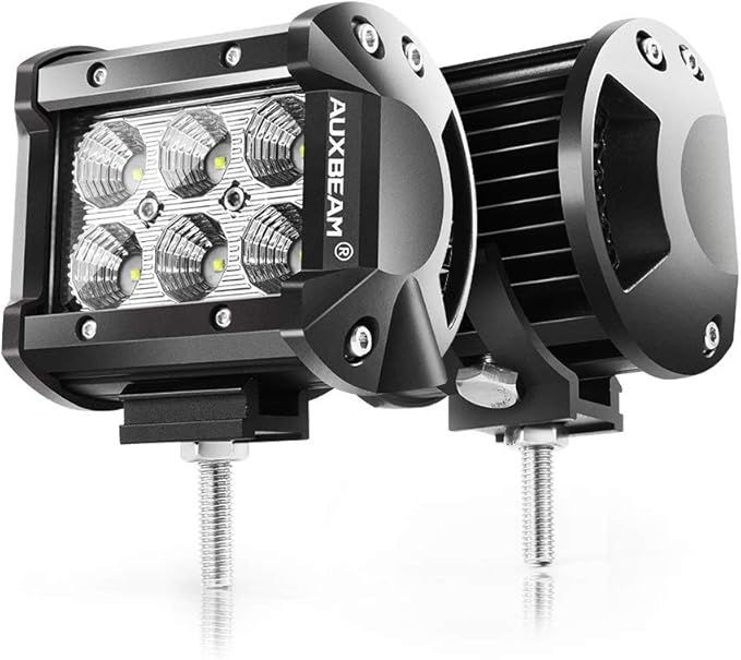 Auxbeam Pod Lights SPL 4 Inch LED Off Road Cube Lights - 90W 12000LM With Amber DRL & Hi/Lo Beam Ditch Lights - Foto 3