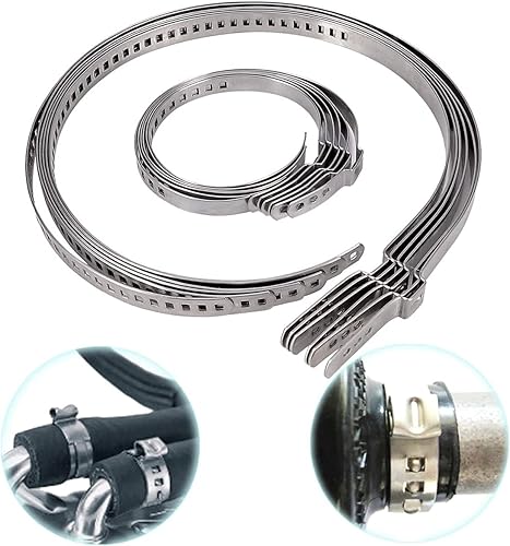 Miniatura 4 de Kit de abrazadera de crimpado de arranque de junta CV, 10 piezas, abrazadera de arranque de eje de transmisión ajustable de acero inoxidable, 5