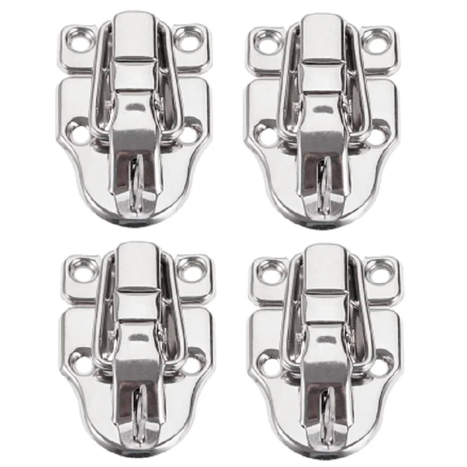 Zwcshuu One Color Padlock Latch 4Pcs 40 * 60Mm Vintage Lock Antique Jewelry Box Hasps Drawer Latche Suitcases Toggle Latch Buckle Clasp Furniture Hardware Screw