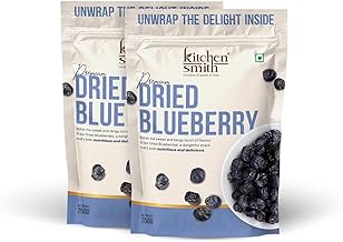 KitchenSmith Dried Blueberry Seedless - Pack of 2 (250gm Each) | USA Origin - Dried Blueberries | Rich In Calcium, Vitamin K & Boost Immunity