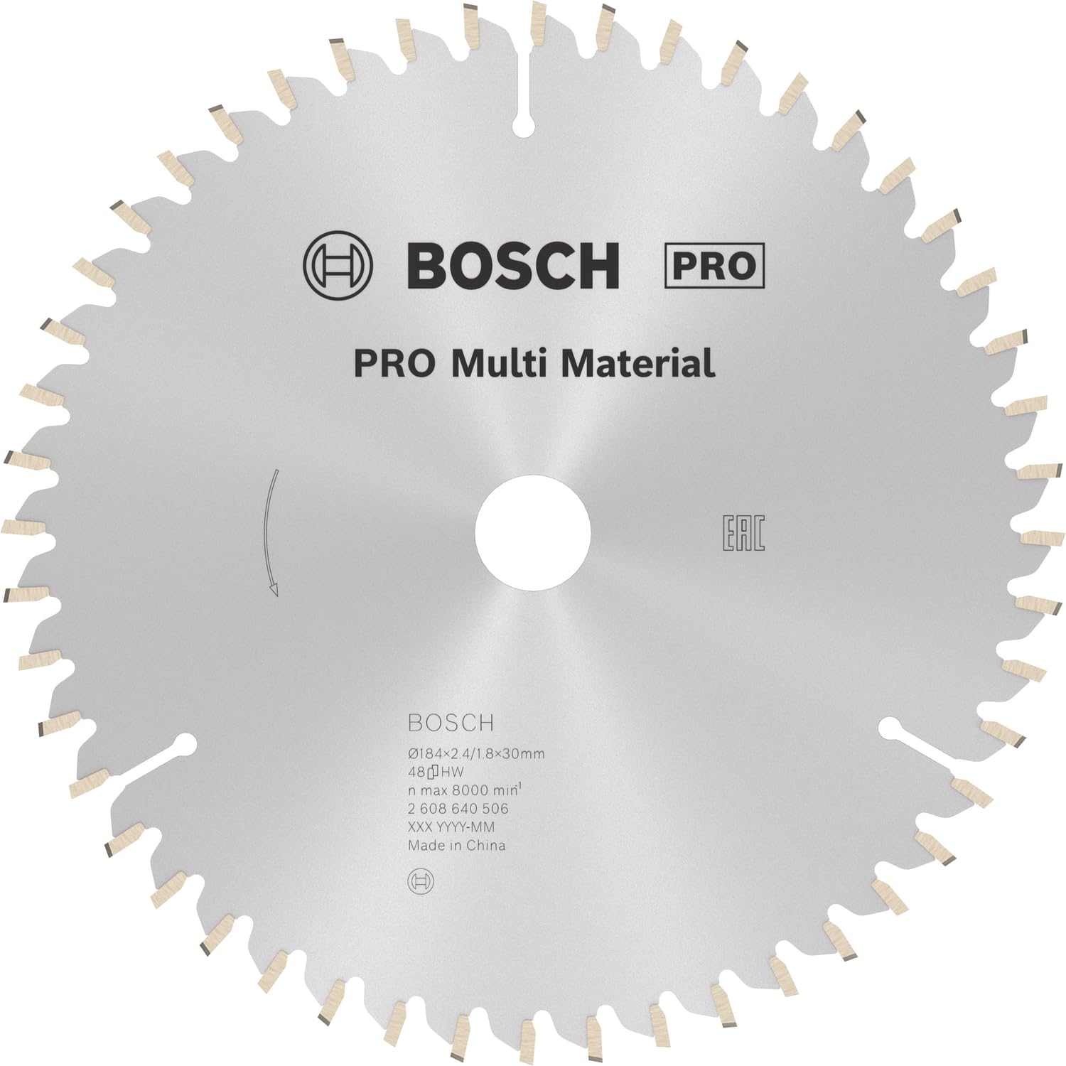 Bosch Bosch 1x PRO Multi Material Circular Saw Blade for Corded Hand-Held Saws (for Aluminium, Plastics, Ø mm, Professional Accessory