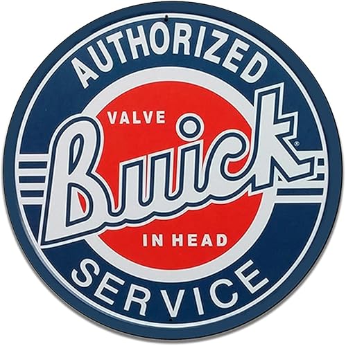 Miniatura 1 de Buick Car Company Authorized Service Insignia Emblem Seal Vintage Gas Signs Reproducción Car Company Letreros de metal de estilo vintage Letreros de