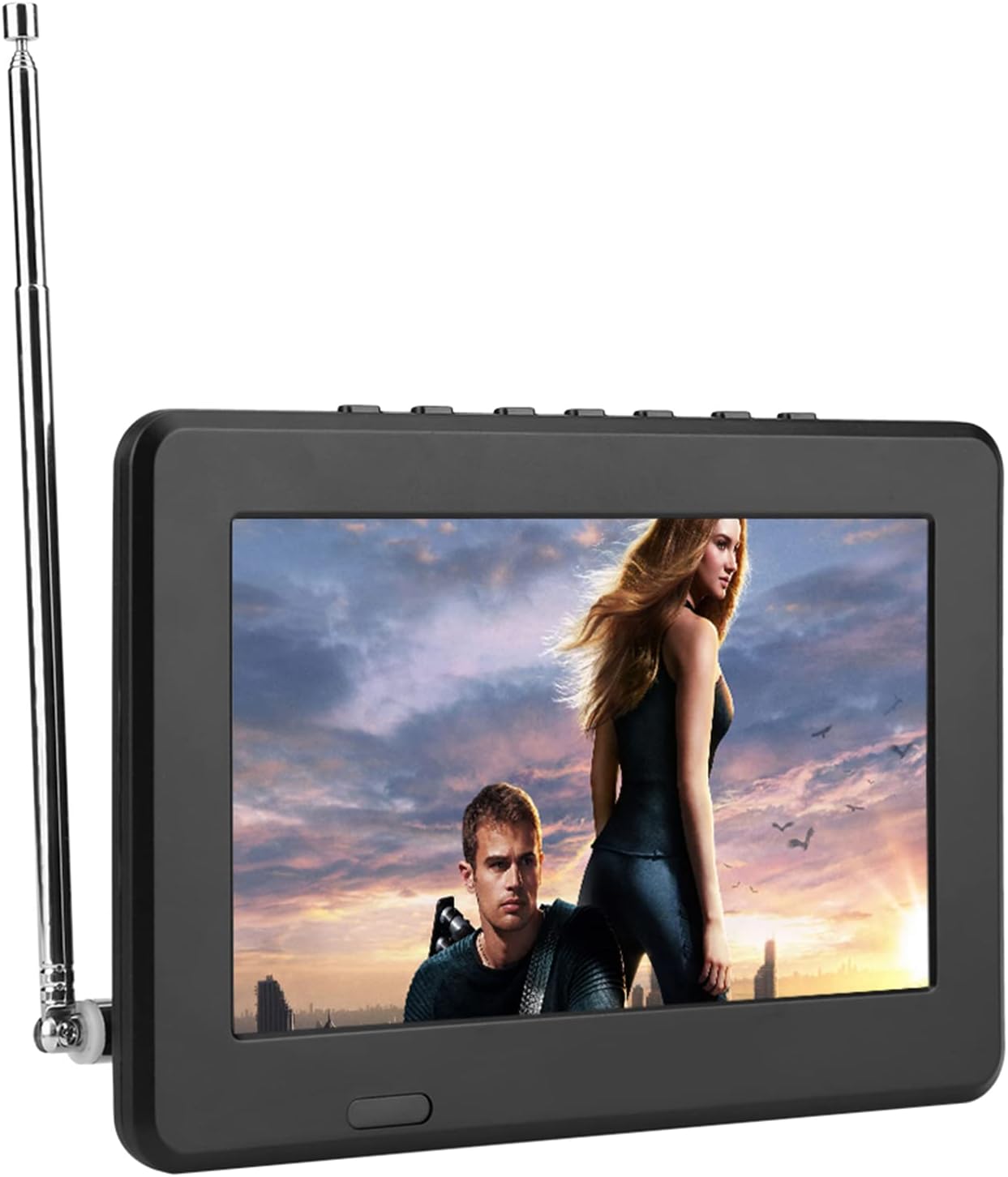 Yctze High Sensitivity 1080P Car Digital Television - Portable Mini Stereo TV with FM Radio, Perfect for Cars and Outdoor Entertainment (7 inch ATSC)